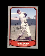 Hank Sauer Hand Signed 1988 Pacific Baseball Legends Cincinnati Reds Autograph
