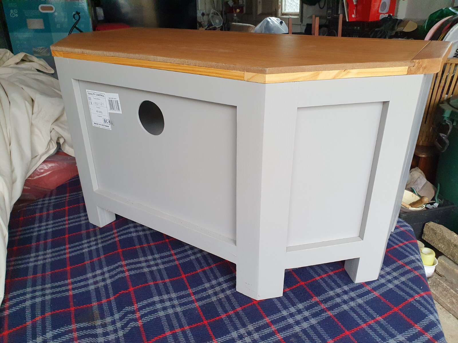 Dunelm Bromley Grey Corner TV stand used eBay