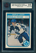 1982-83 O-Pee-Chee #321 Miroslav Frycer Rookie KSA 10 Gem Mint Maple leafs