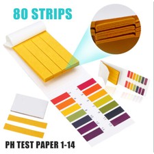 pH 1-14 Full Range Test Strips 80 Litmus Paper Acid Alkaline Indicator