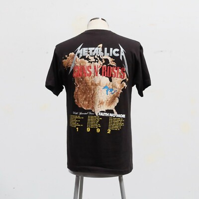 Vintage 1992 Guns N Roses Metallica Tour Shirt Single Stitch Rock 