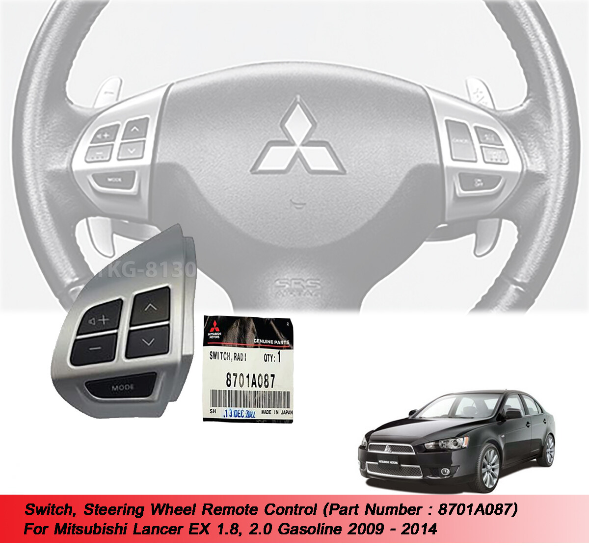 Switch Steering Wheel Remote Control Fit Mitsubishi Lancer EX 2009