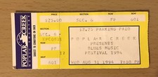 1994 BLUES FESTIVAL POPLAR CREEK CHICAGO CONCERT TICKET STUB