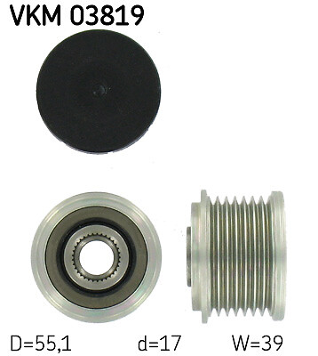 SKF VKM 03819 Generatorfreilauf For MERCEDES-BENZ-image
