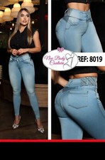 Jeans Colombianos Cintura Alta levanta cola butt lifter high waist faja 8019