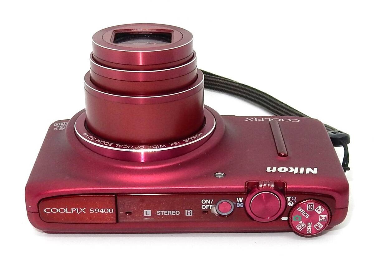 Nikon COOLPIX S9400 Red Digital Camera 18.1 MP 18x Optical