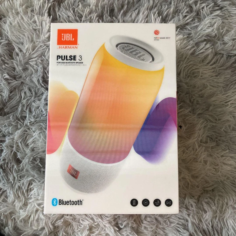 日本製 JBL PULSE3 WHTJN ポータブル イルミネーションスピーカー