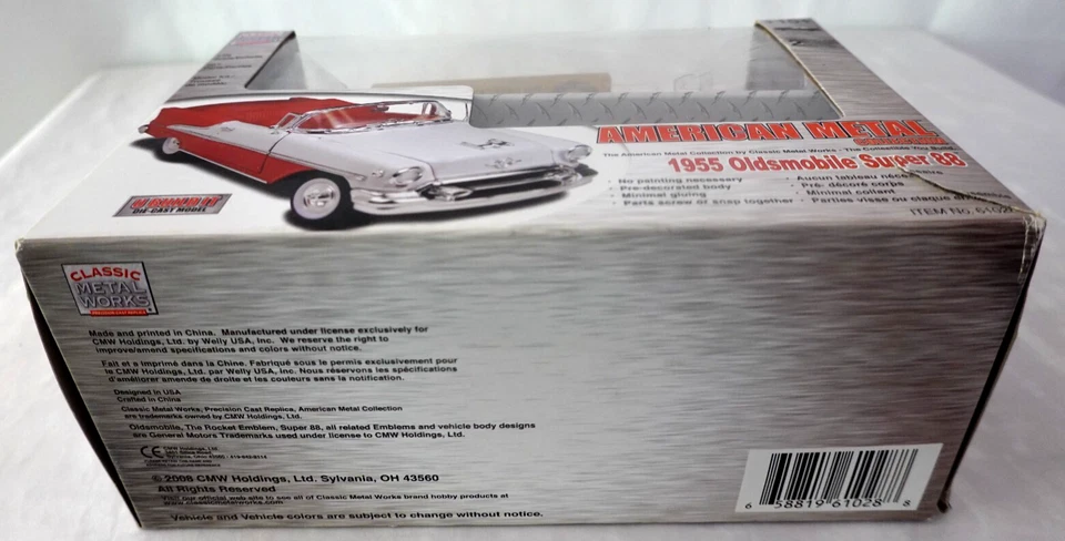 Classic Metal Works 1955 Oldsmobile Super 88 Die Cast Model Kit 1.26 *Rare - Image 4 of 4