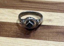 Vintage Antique Amethyst Gem Ring Sterling Silver 925 Size 7.5