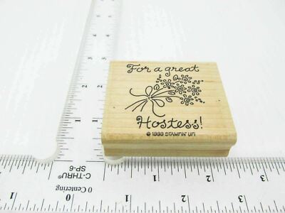A Bunch of Flowers For A Great Hostess Rubber Stamp - Stamp Set D374