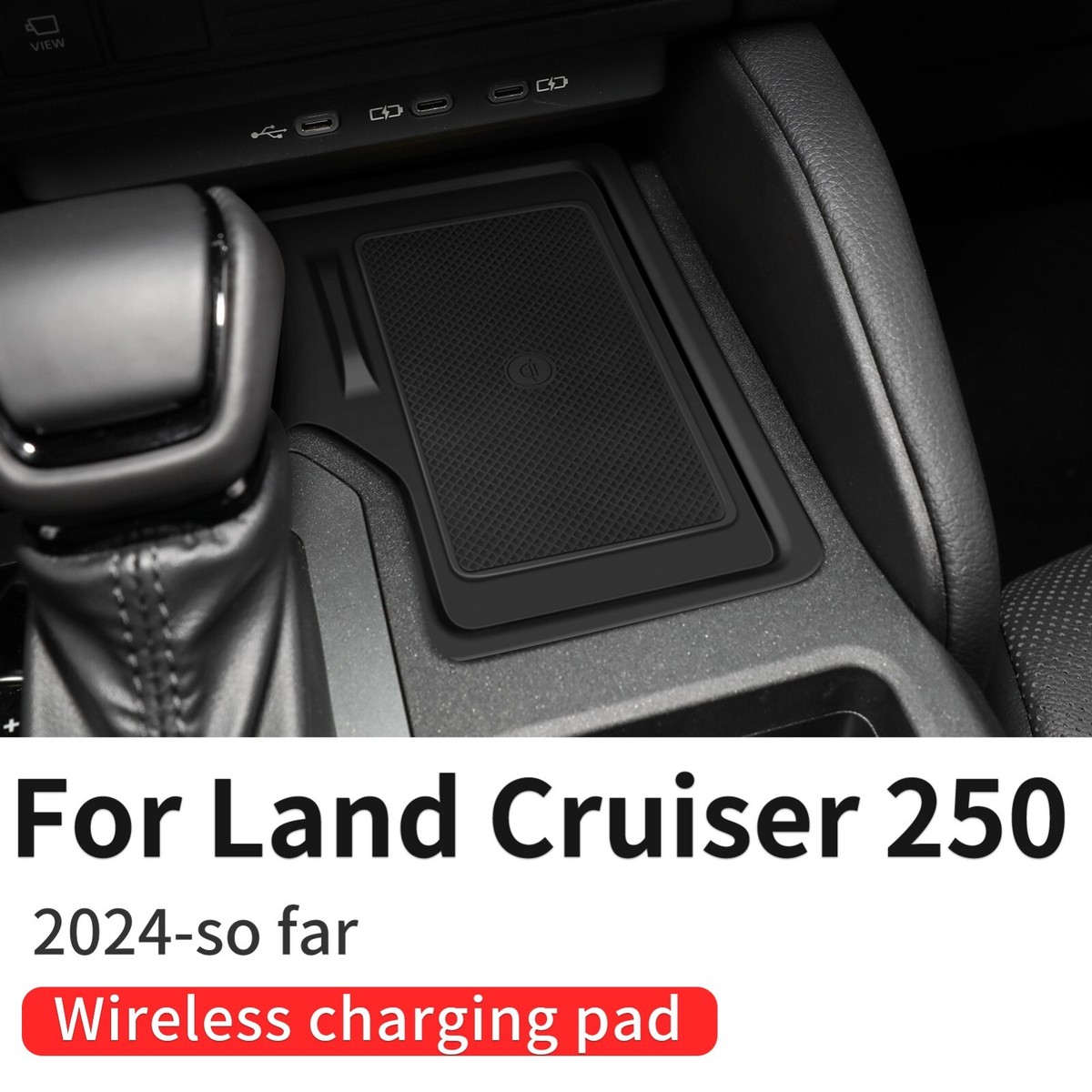 Central Console Wireless Charger Pad for 2024 2025 Toyota Land