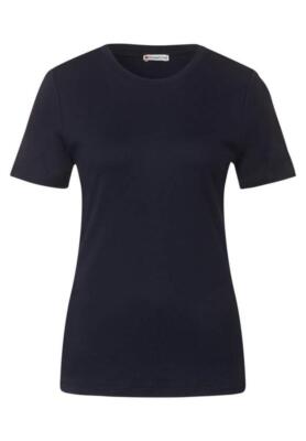 Street One Basic-Shirt uni deep blue
