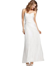 NEW/NWT Ann Taylor Wedding Gown/Dress 14 Ivory Taffeta mini train Retail $595