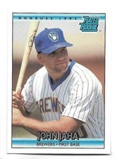 JOHN JAHA 1992 DONRUSS ROOKIE CARD NM-MT CONDITION. rookie card picture