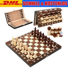 Magnetisches klappbares Schachspiel Holz Magnetism Schach Schachbrett 29cm Brett