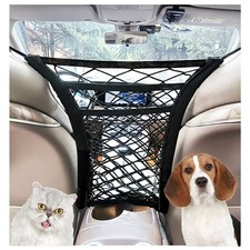 3-Layer Car Mesh Organizer Seat Back Net Bag Driver Storage Netting Pouch
