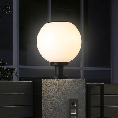 Solar Outdoor Column Lights - Stainless Steel Fence Pedestal Post Lamp Outdoo...