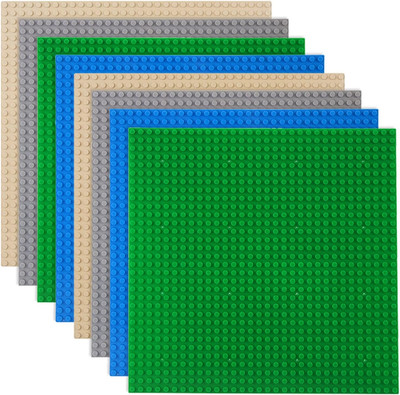 8 Pack Classic Baseplates Building Plates for Building Bricks 100% Compatible wi