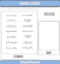 BANNER SAYINGS Cutting Dies and Stamps Scrapbook DIY Greeting Card Handmade