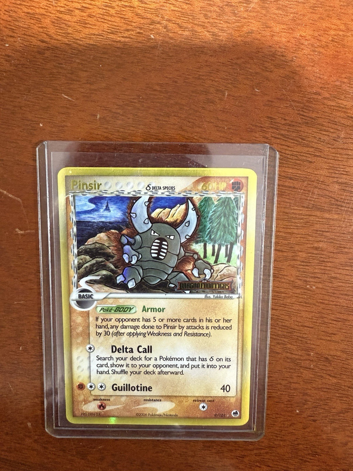 Pinsir (Delta Species) - 9/101 - Pokemon Dragon Frontiers Reverse Holo Rare NM