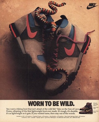 1988 Nike: Worn To Be Wild Vintage Print Ad
