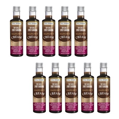 10 X Still Spirits Top Shelf Hazelnut Cream Liqueur 50ml makes 1.125L Home Brew