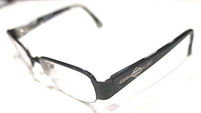 Harley Davidson HD501 Black Metal Half Rim Rectangle Eyeglasses 51-18 135 Read