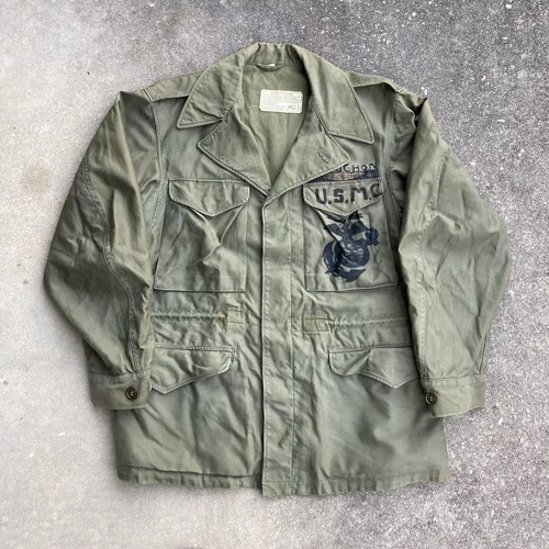 Vintage 1940s WWII M-1943 Field Jacket Military Combat Army Size 36R USMC