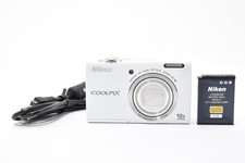 【Ecc+3】 Nikon Coolpix S6200 bianco 16,0 MP 10x fotocamera digitale dal GIAPPONE #2701959