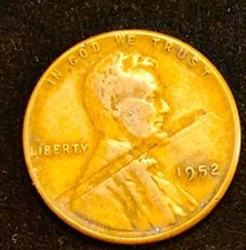 1952 Lincoln Wheat Cent Obv Strike Through Rev Lamination 2 Errors 26 1952 Lincoln Wheat Cent Obv Strike Through Rev Lamination 2 Errors 26