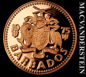 Barbados: 1975 One Cent - Choice Gem Proof  Lustrous  No Reserve  #L1749