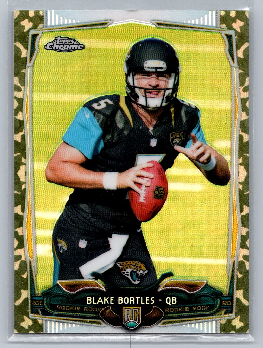 Blake Bortles Topps Chrome Mini #187 Camo Refractor