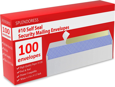 #10 Envelopes Letter Size Self Seal | 100 Business Mailing Security Peel and Sea