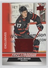 2023 Team Canada Juniors Pride of the Program Exclusives 54/100 Jack Matier 9jn