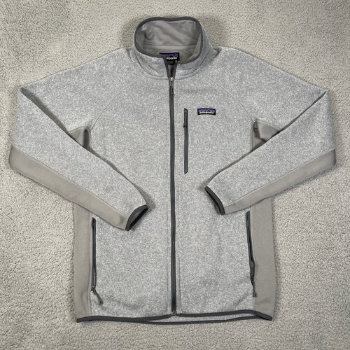 Patagonia Better Sweater Herren Größe Large grau durchgehender Reißverschluss Fleecejacke Wandern Ski