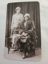 Vintage African American Family Photo/Cabinet Card Mother and Children 1900s