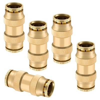Boeray 5/8'' Quick Push to Connect Fittings Brass Union Straight Joint DOT App...