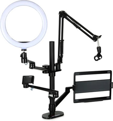 Gator Frameworks Desk-clamping Stand for Streamers and Content Creators