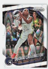 2025 Panini Prizm WNBA #9 DiJonai Carrington White Seismic Prizm