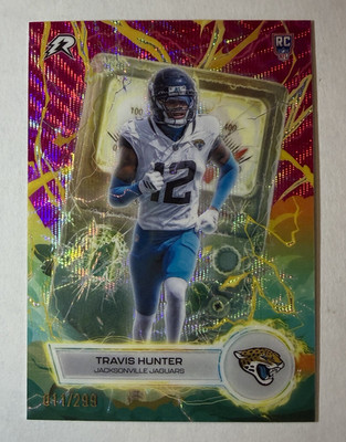 2025 Topps Resurgence Travis Hunter RC Voltaic Magenta Surge /299 VT-13 Jaguars