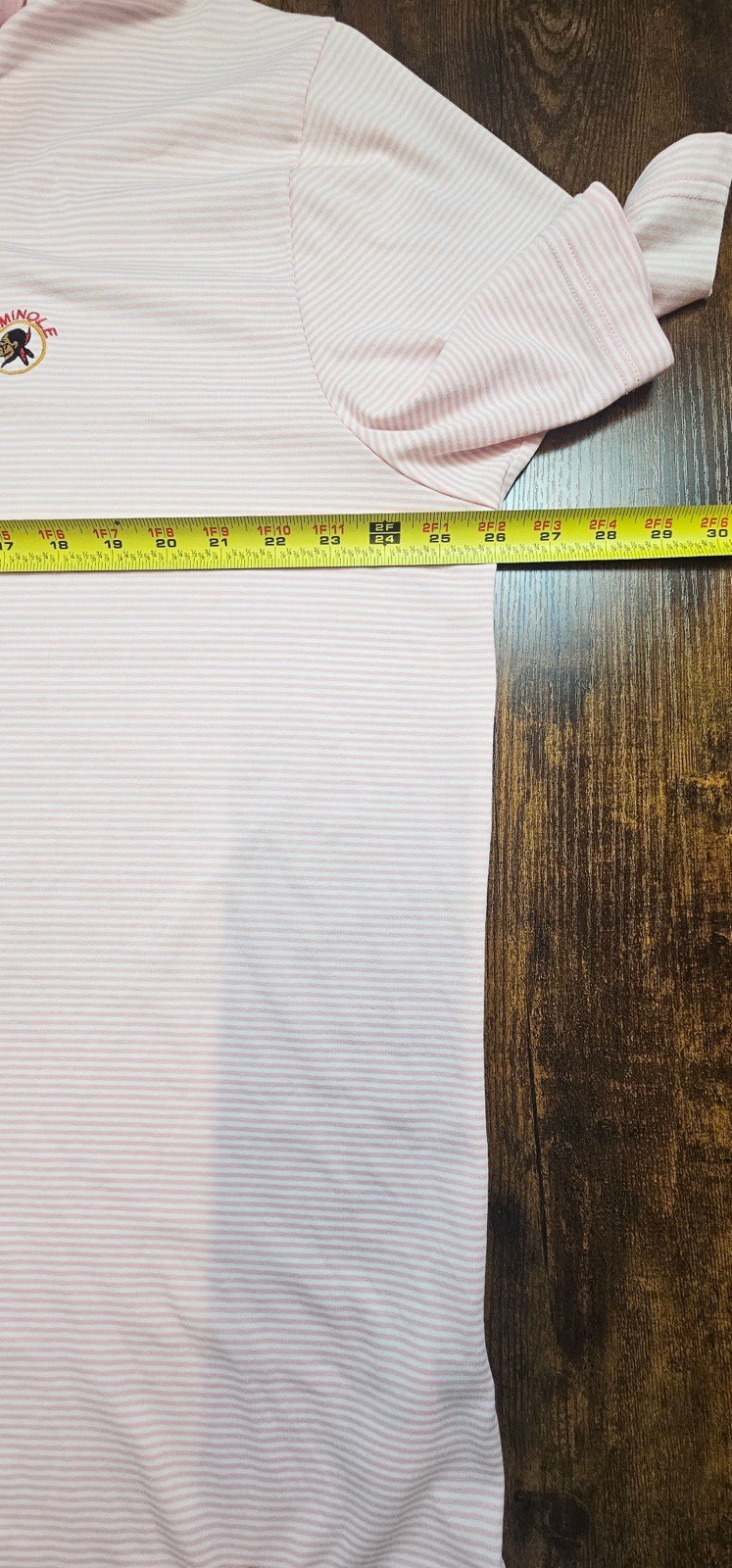 Polo Golf Ralph Lauren Seminole Shirt Mens XL Pink White Striped Performance thumbnail 6