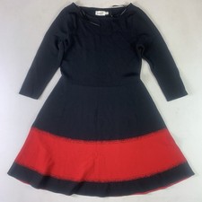 Eliza J dress Womens XL Black red 3/4 sleeve pullover