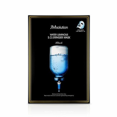 JMsolution Water Luminous SOS Ringer Mask Black (10 Sheets) Wholesales #usau