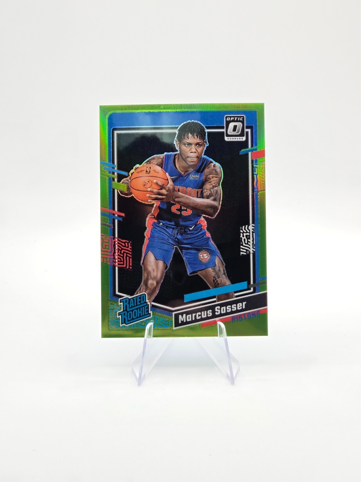 Marcus Sasser 2023-24 Panini Donruss Optic RC Lime Green SP /149 #242 Pistons