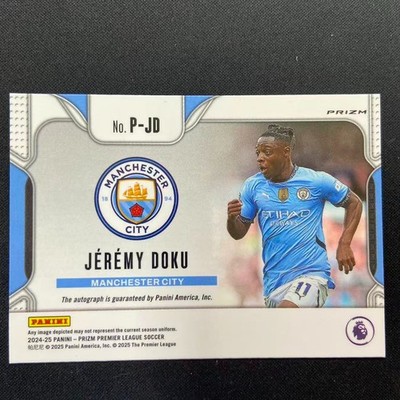 アーロン・ラムズデール PANINI PRIZM 自筆 25シリ 2024-25 Panini Prizm Jeremy Doku Penmanship Signatures Silver