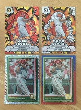 2025 Donruss Jim Thome Bomb Squad Red Ice /149 + Rocket Emoji + Red Blue 4 Cards