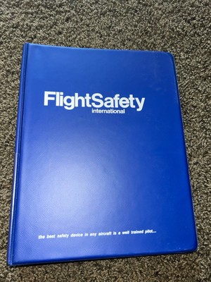 Flight Safety International Pilot Training Manual Book Model 340A 1983 Vtg 80s