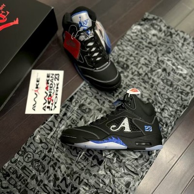 Awake NY x Air Jordan 5 Retro 'Black Racer Blue'Men s Size Sneaker Running Shoes