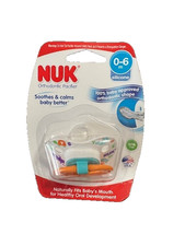 NUK Orthodontic Pacifier 0-6 Months Silicone Soothes  Calms Baby Better