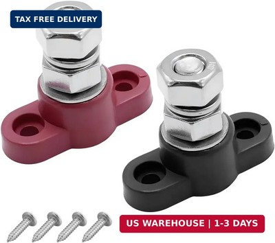 Osilly 2PCS 5/16'' 12V Car Single Stud Battery Junction Posts Block, Heavy Duty A